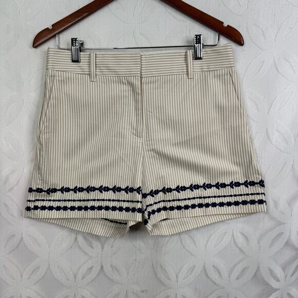 5 for $25| Ann Taylor Petite The Metro Striped Mid Rise Short Size 4 NWT - Picture 3 of 10